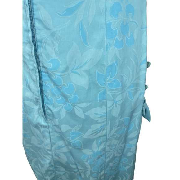 1960s blue cotton dress drop waist floral scooter dress by Cover Girl Size M - Picture 6 of 9